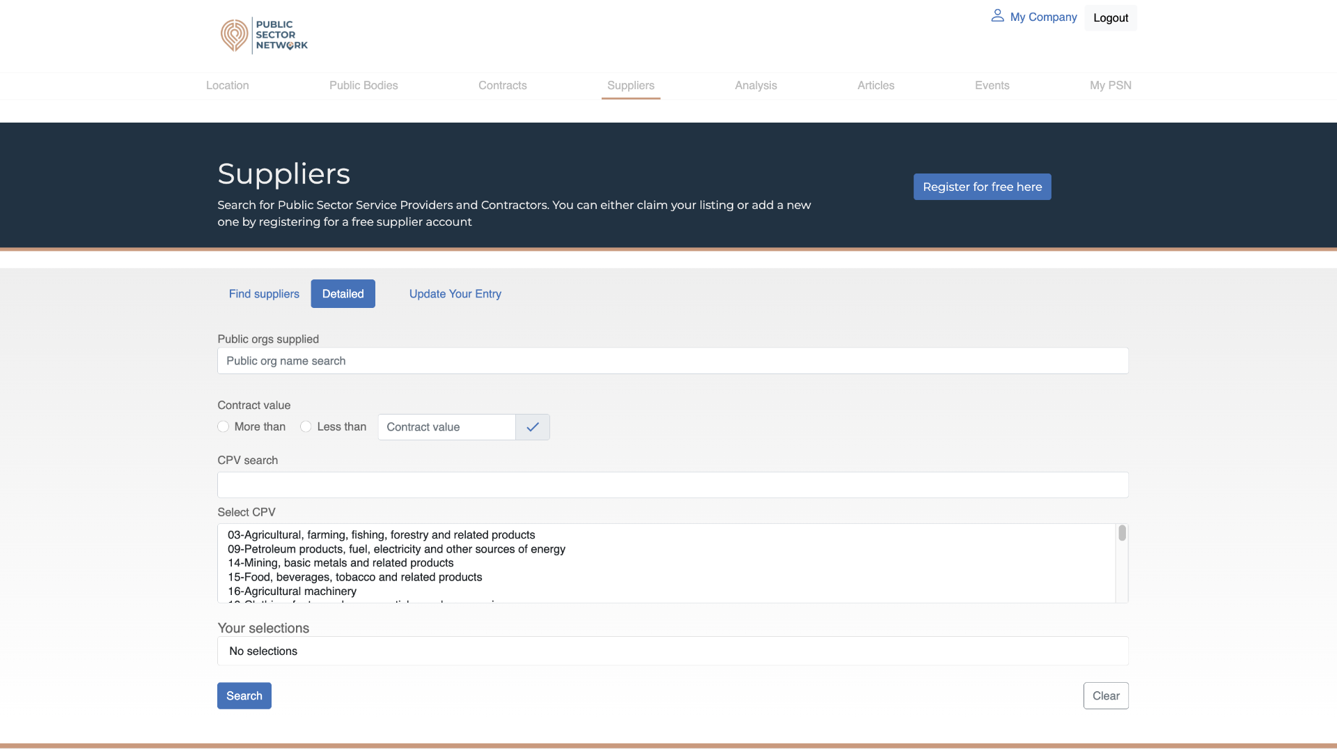 Detailed sub-tab